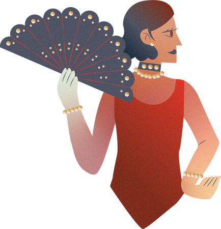 Geometric Textured Flapper with Fan